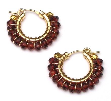 Divine Earrings - Red Garnet