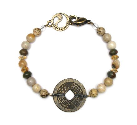 Earth Bracelet with Coin