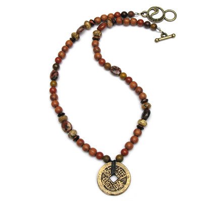 Fire Necklace with Coin