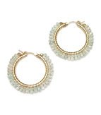 Divine Earrings - Aquamarine - Large Hoop