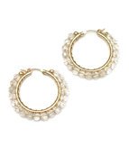 Divine Earrings - Clear Quartz- Gold Filled -Large Hoop