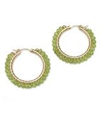 Divine Earrings - Peridot - Large Hoop