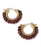 Divine Earrings - Red Garnet