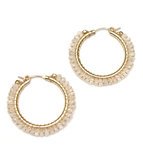Divine Earrings - Rose Quartz - Large Hoop