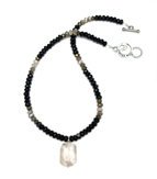 Air Necklace with Raspberry Quartz Pendant