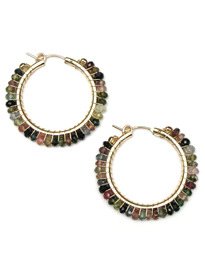 Divine Earrings - Multi-Tourmaline Large Hoop