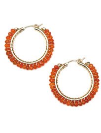 Divine Earrings - Carnelian Large Hoop